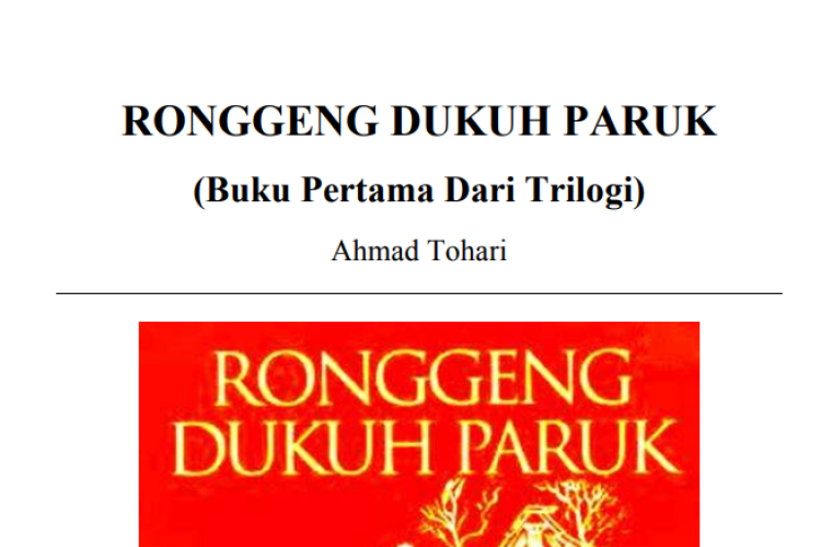 Sinopsis dan Link Baca Novel Ronggeng Dukuh Paruk Karya Ahmad Tohari Bab Lengkap PDF GRATIS, Kisah Srinthil Sang Indang Ronggeng